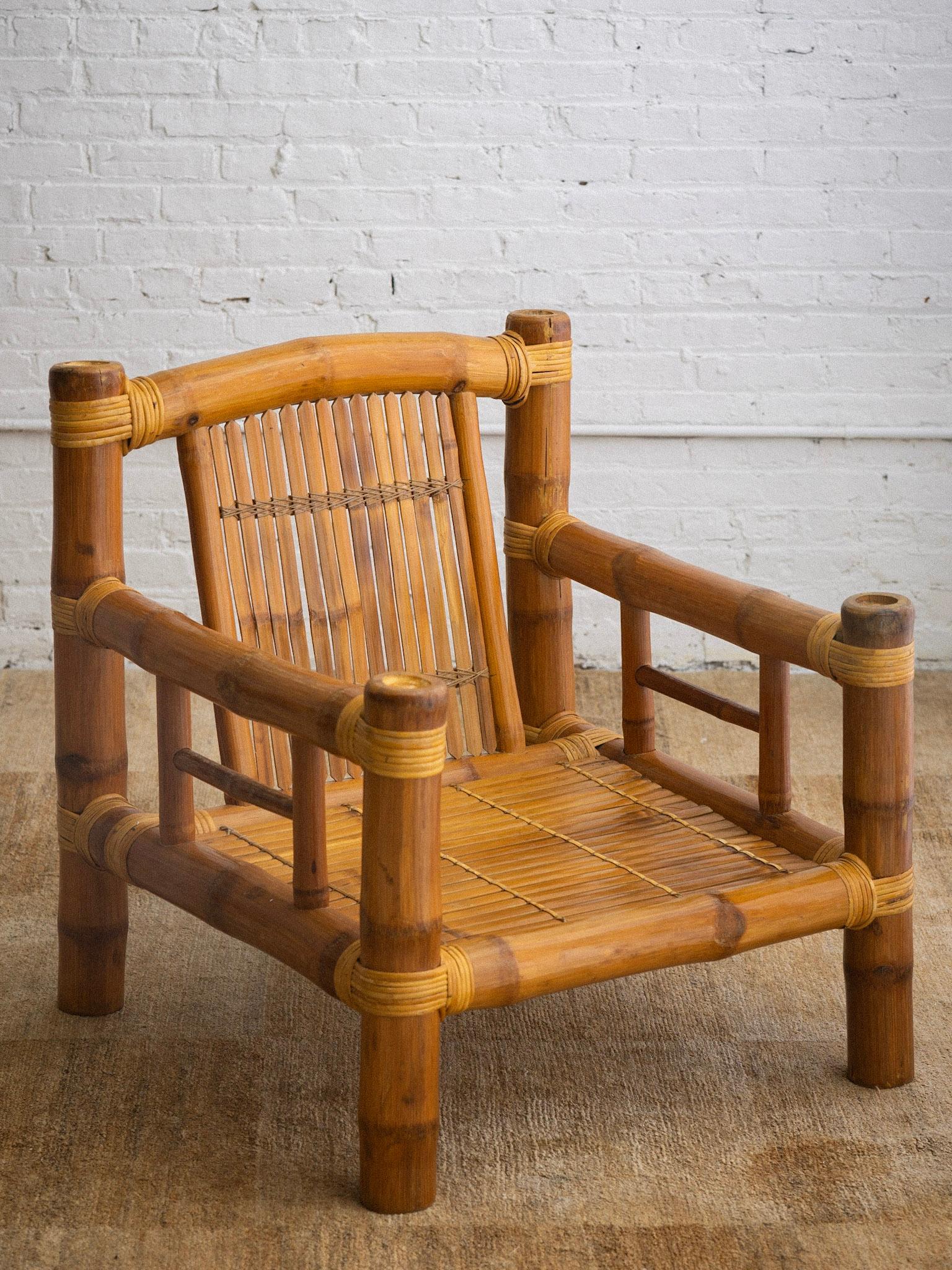 Bamboo Armchair in the Style of Antonio Budji Layug For Sale 7