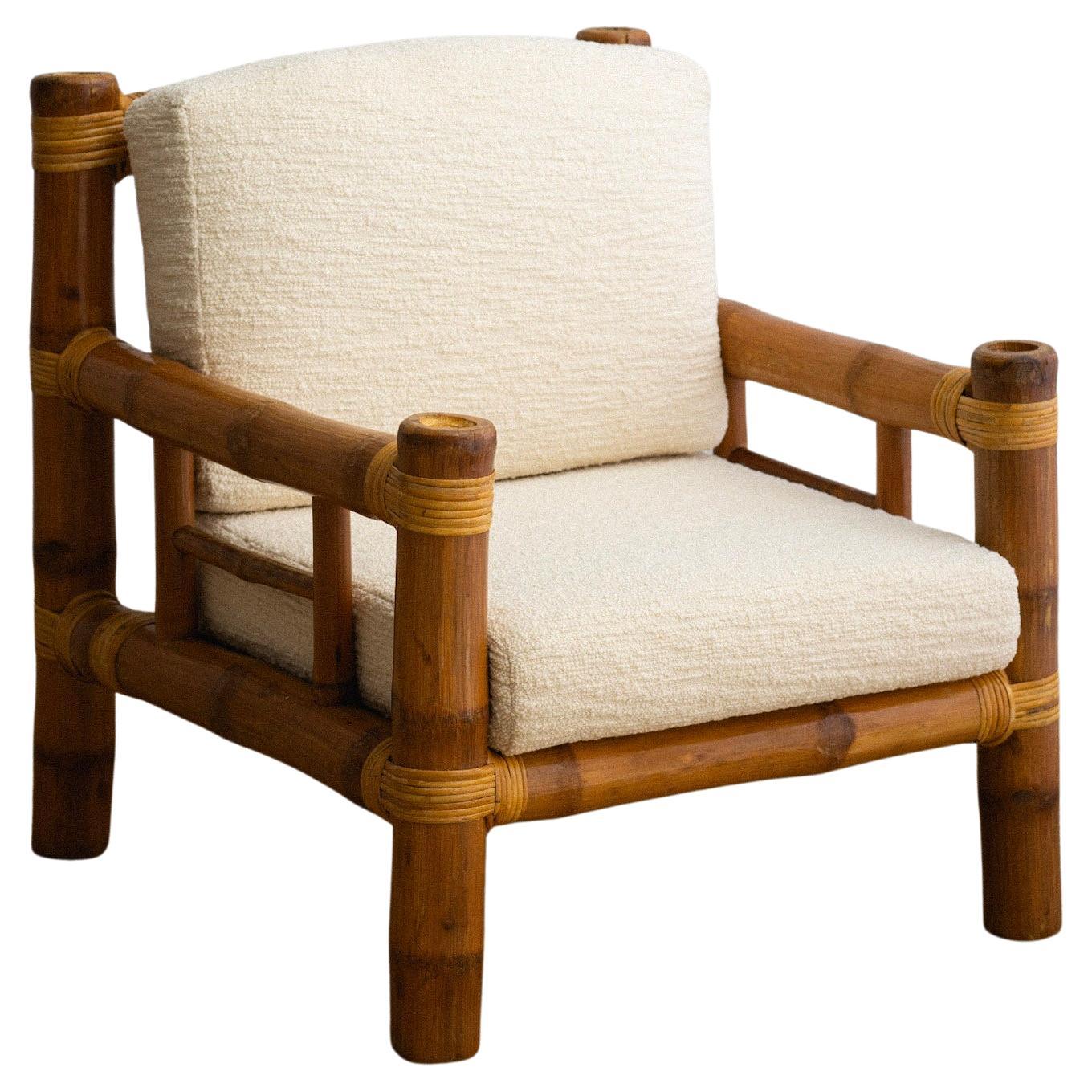 Bamboo Armchair in the Style of Antonio Budji Layug For Sale
