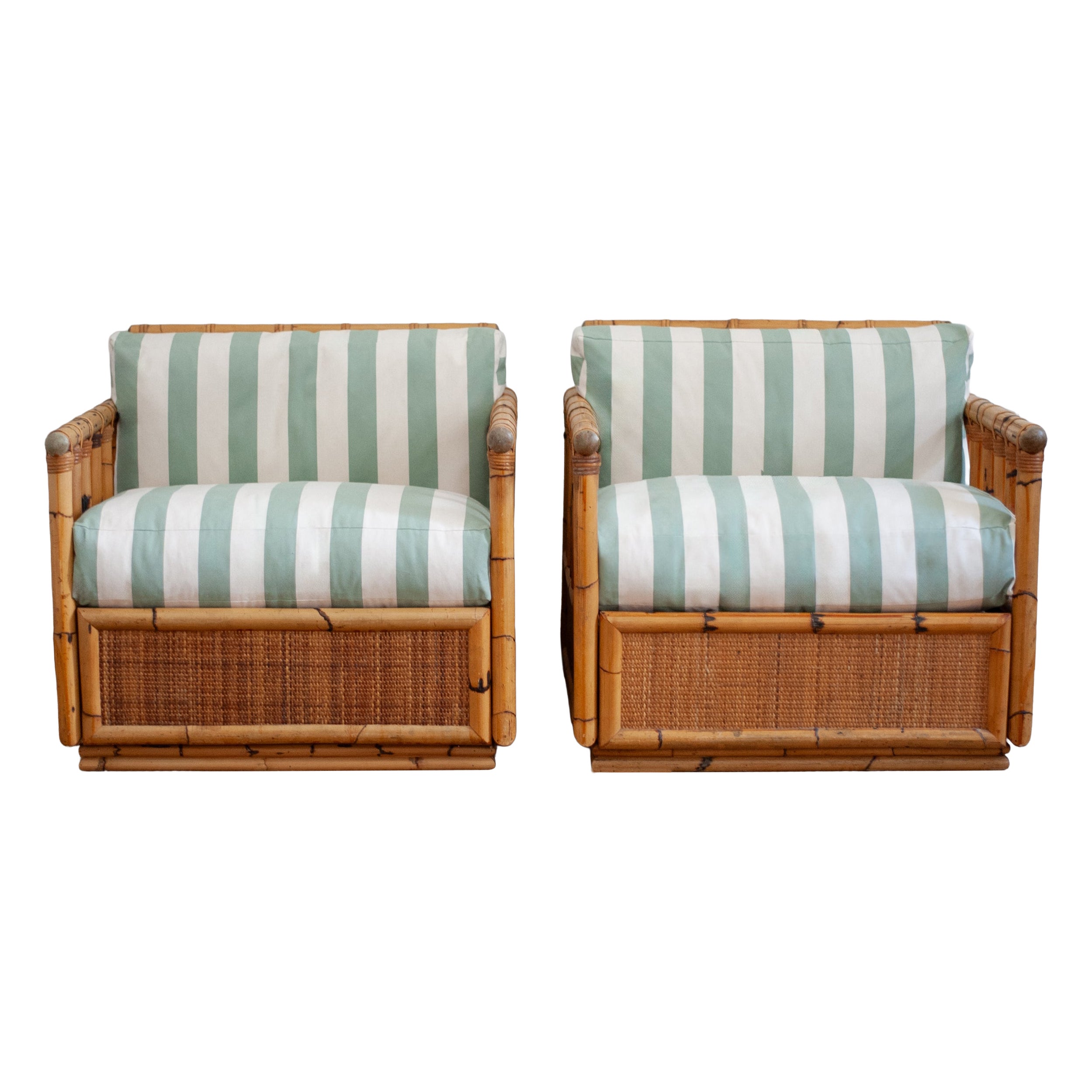 Bamboo Armchairs By Dal Vera – 1960s For Sale