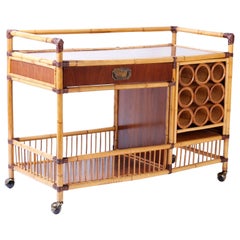 Bamboo Bar or Serving Cart