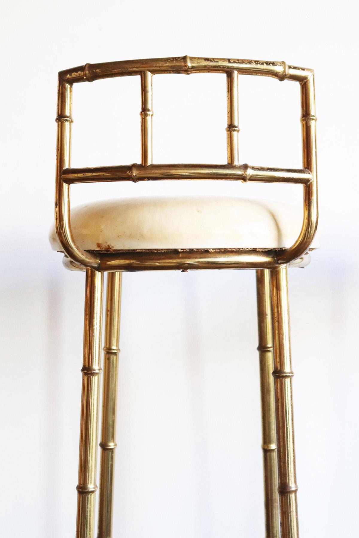Mid-Century Modern Bamboo Bar Stools