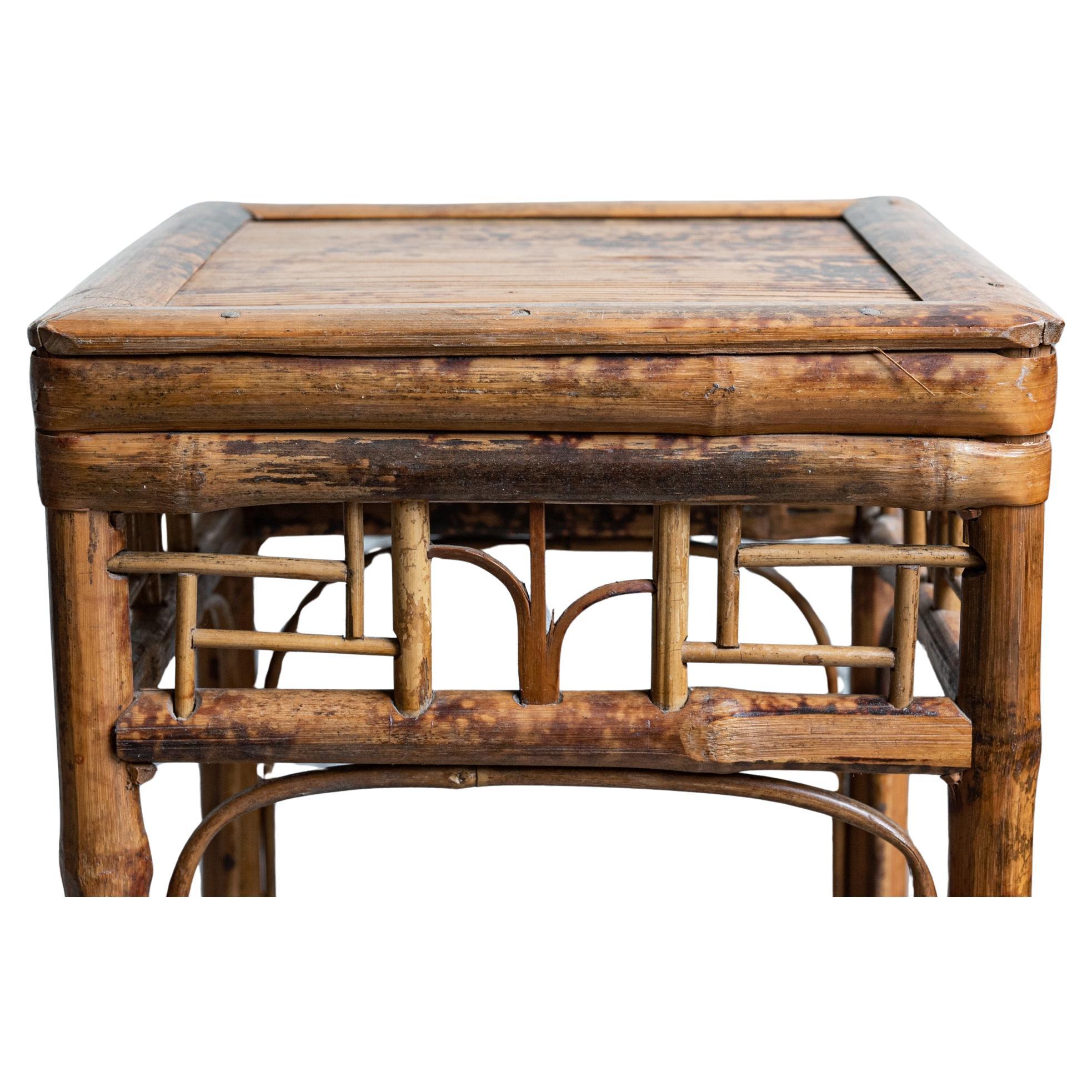 Hand-Crafted Bamboo Bar Stools For Sale