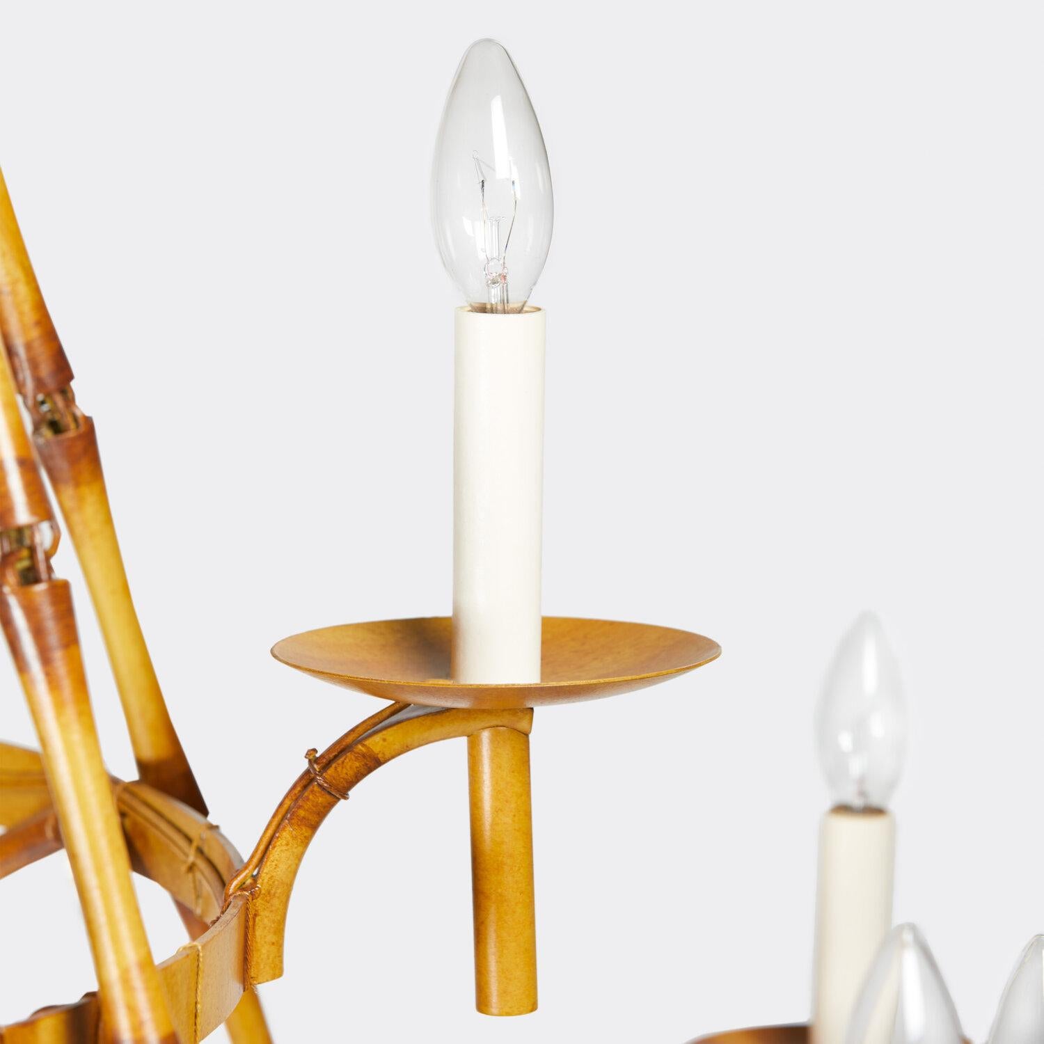 Lampadario Bamboo Basket di David Duncan Studio in vendita 1