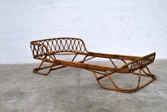 Bamboo Bed by Tito Agnoli for Bonacina, Italy, 50's