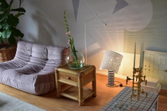 Comodino in bambù con cassetto