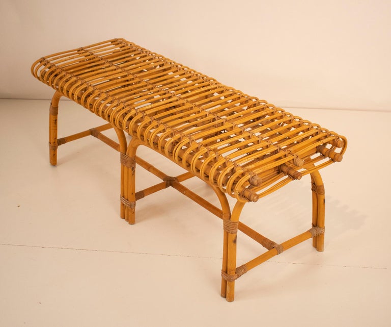 Bamboo Bench, Spain, 1970's at 1stDibs