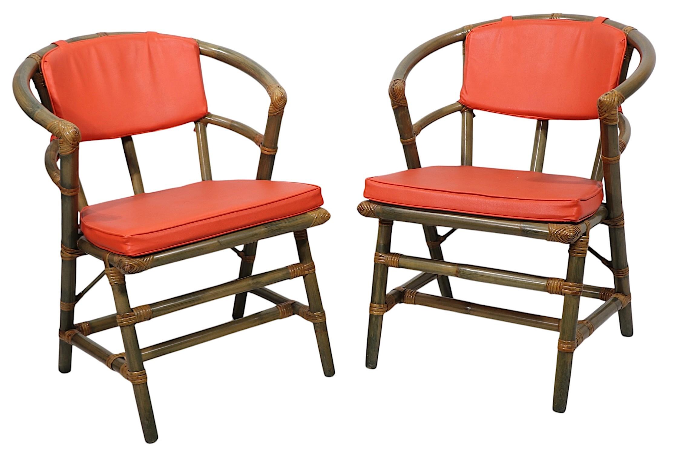 Ensemble de dînette en bambou de style bistro du milieu du siècle en Willow and Reed att. à Henry Olko en vente 3