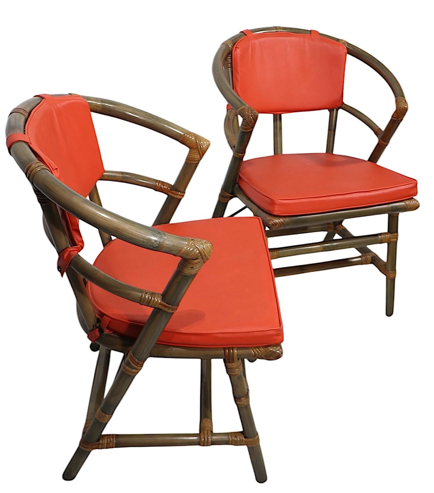Ensemble de dînette en bambou de style bistro du milieu du siècle en Willow and Reed att. à Henry Olko en vente 6