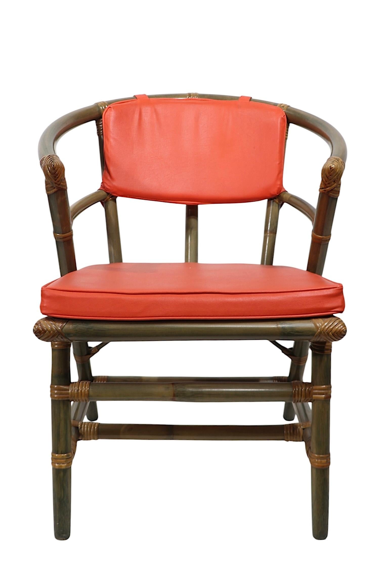 Ensemble de dînette en bambou de style bistro du milieu du siècle en Willow and Reed att. à Henry Olko en vente 9