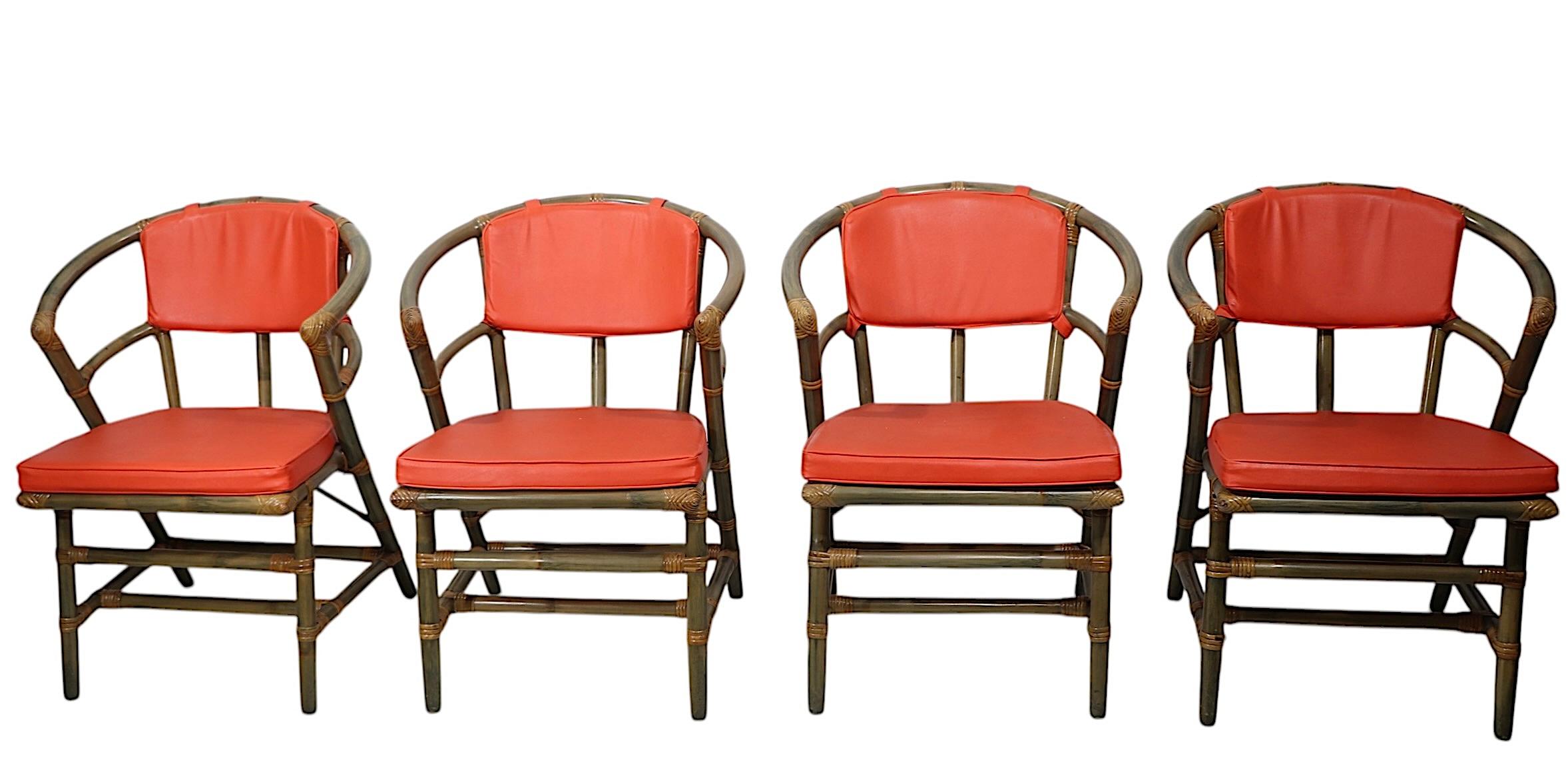 Ensemble de dînette en bambou de style bistro du milieu du siècle en Willow and Reed att. à Henry Olko en vente 10