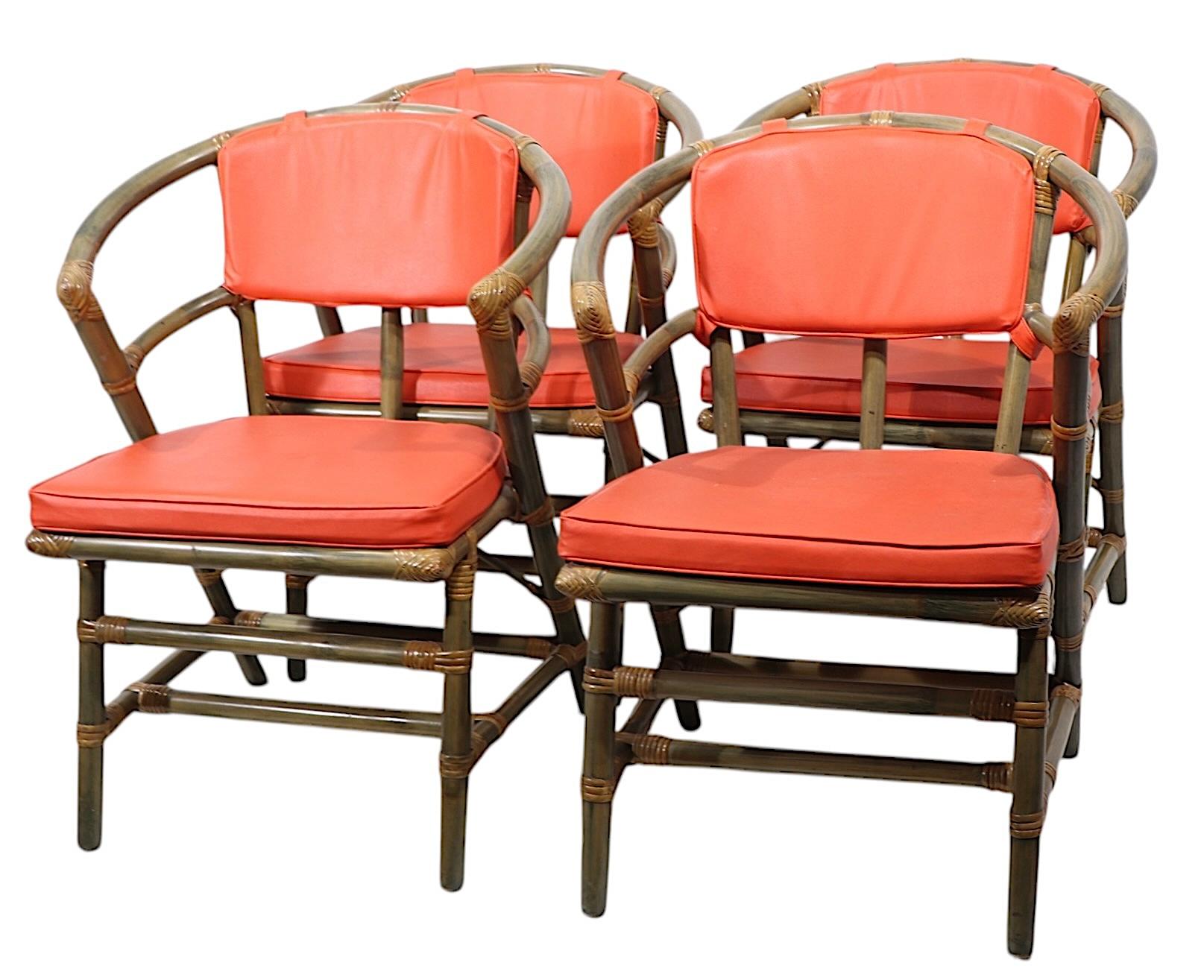 Ensemble de dînette en bambou de style bistro du milieu du siècle en Willow and Reed att. à Henry Olko en vente 11