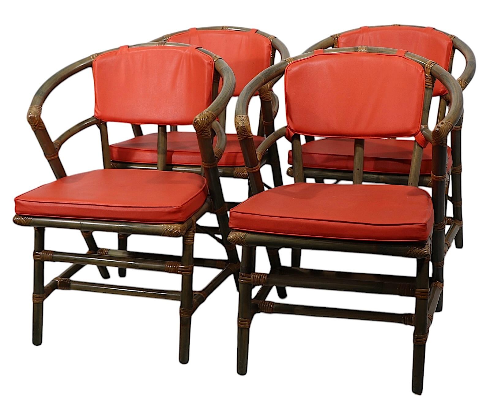 Ensemble de dînette en bambou de style bistro du milieu du siècle en Willow and Reed att. à Henry Olko en vente 12