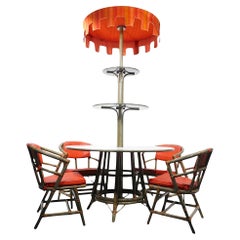 Bambus-Bistro-Stil Mid Century Willow and Reed Dinette Set att. zu Henry Olko