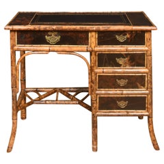 Bamboo Black Lacquered Writing Desk