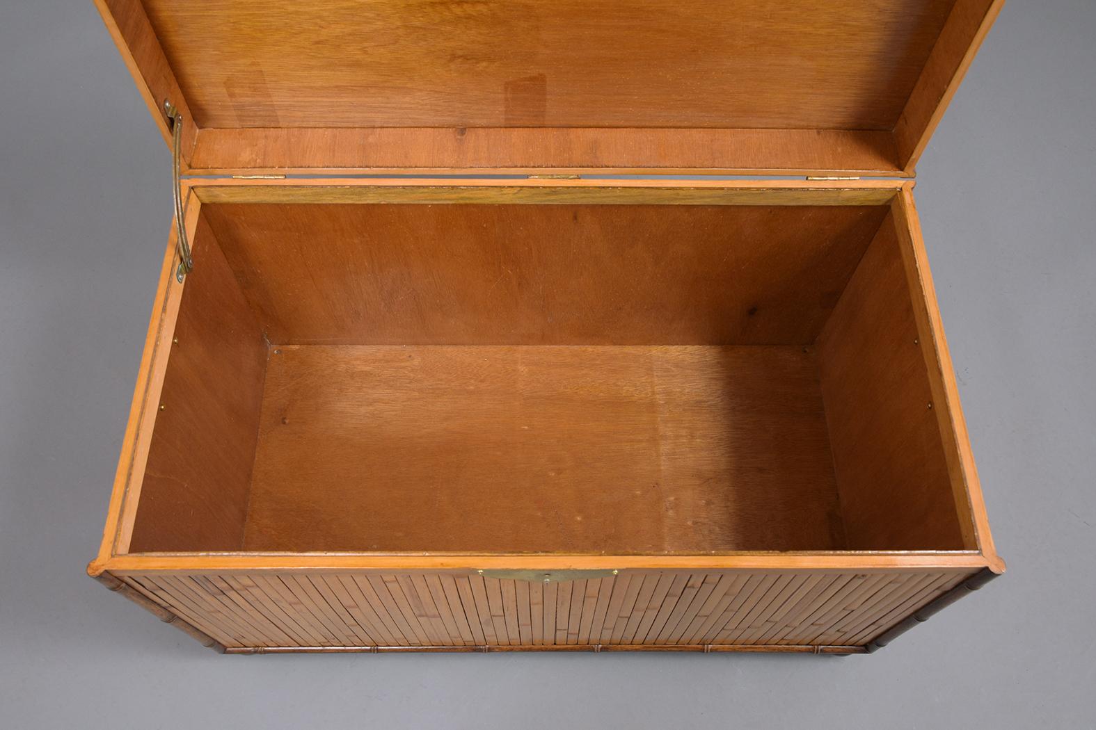 Late 20th Century Bamboo Blanket Chest