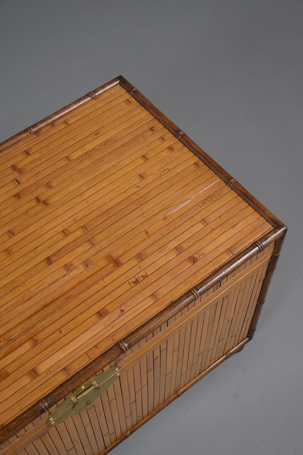 Wood Bamboo Blanket Chest