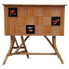 Bar in bambù in stile bohémien anni '70