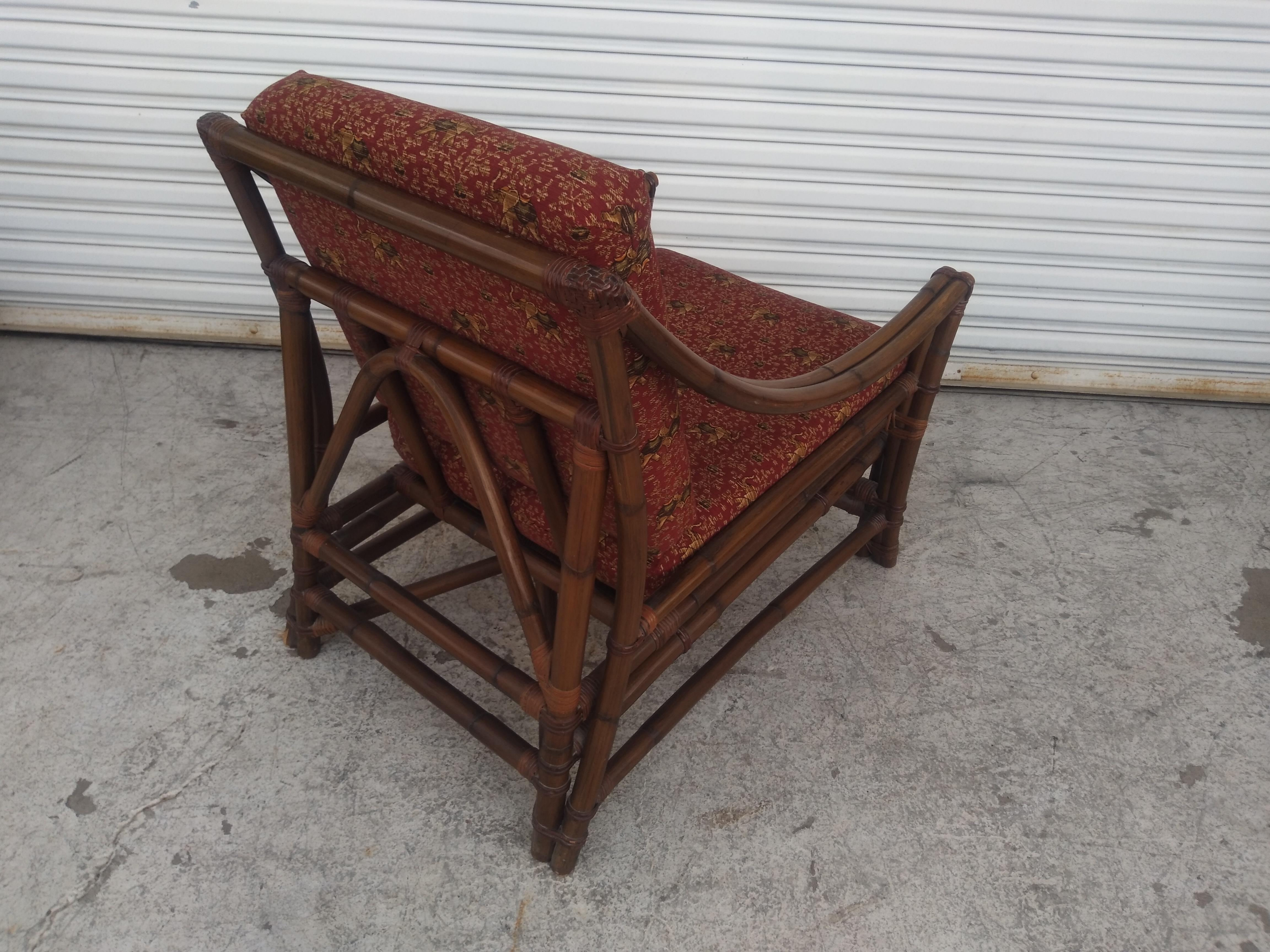 Butaca Boho Chic de Bambú Tapicería en venta