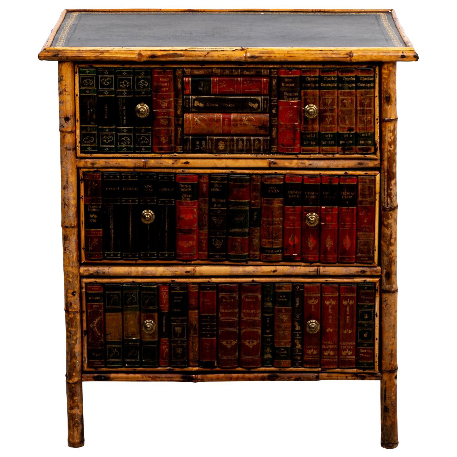 Bamboo Book Front Chest of Drawers