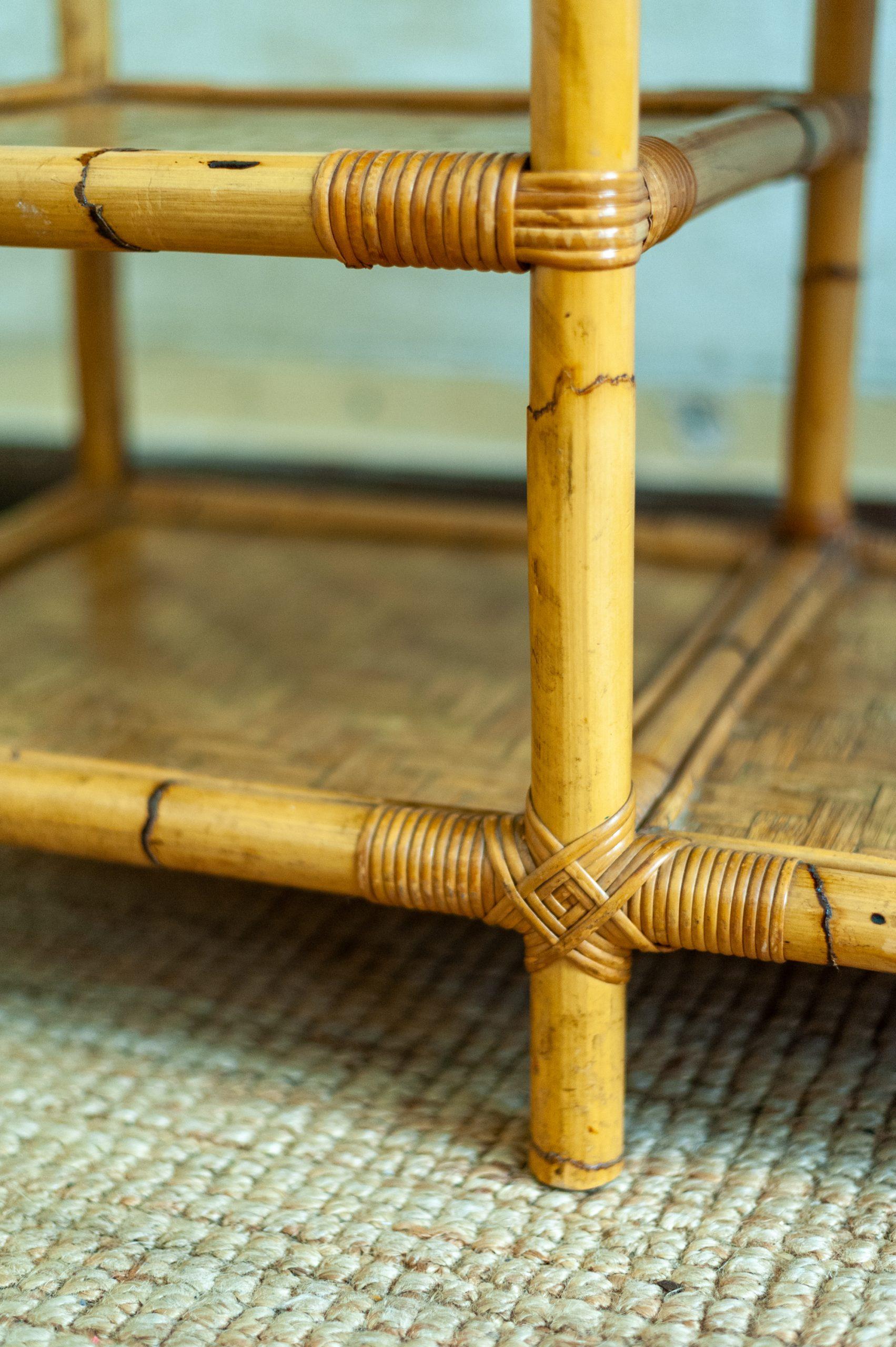 Bamboo Bookshelf – 1970s For Sale 2