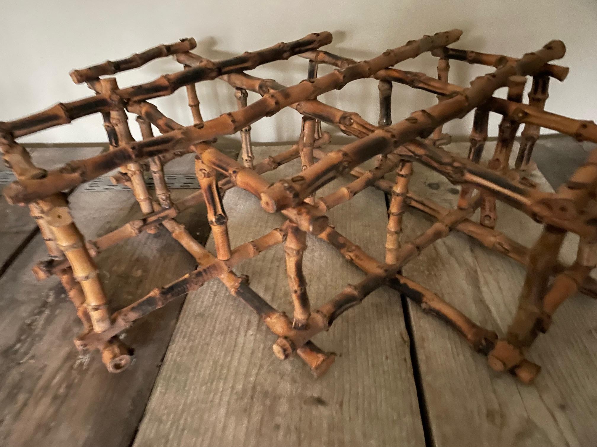 Porte-bouteille en bambou Bon état - En vente à Nivelles, BE