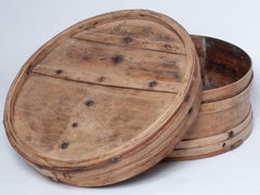 Bamboo Old Box as Little Table in "Wabi-Sabi"