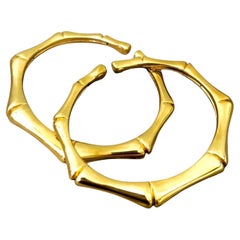 Bamboo Bracelet Yellow Gold Set of Two
