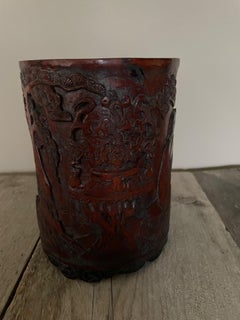 Bamboo brush pot