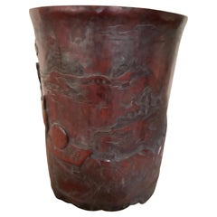 Antique Bamboo brush pot