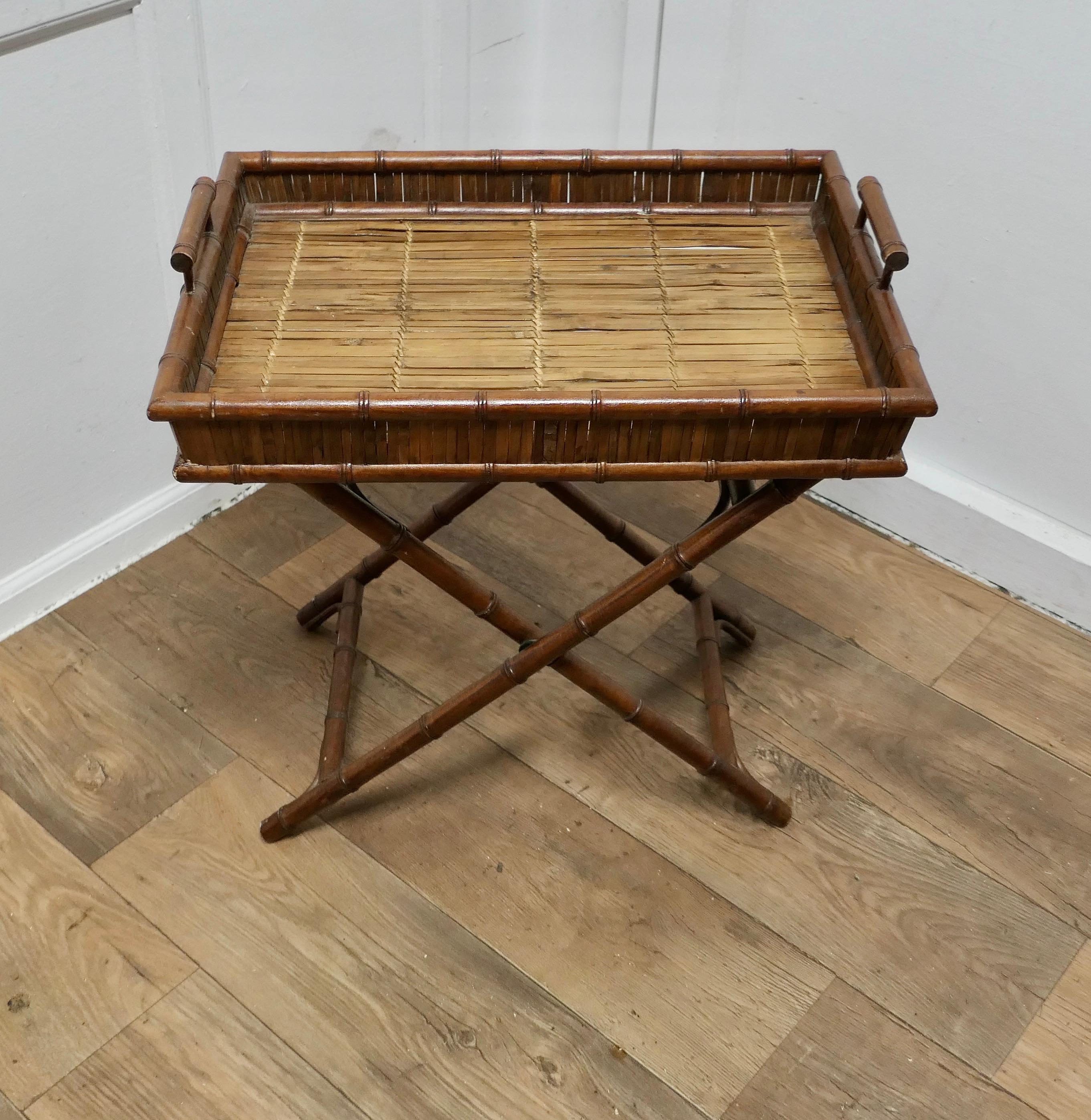 bamboo butler tray table
