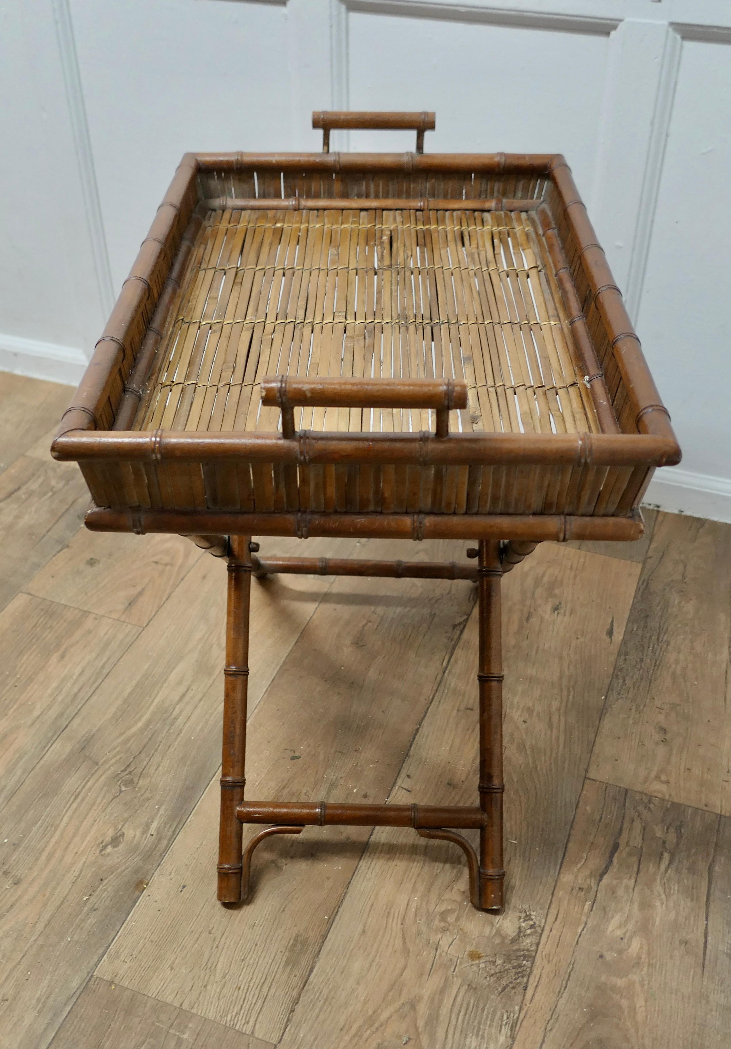 bamboo tray stand