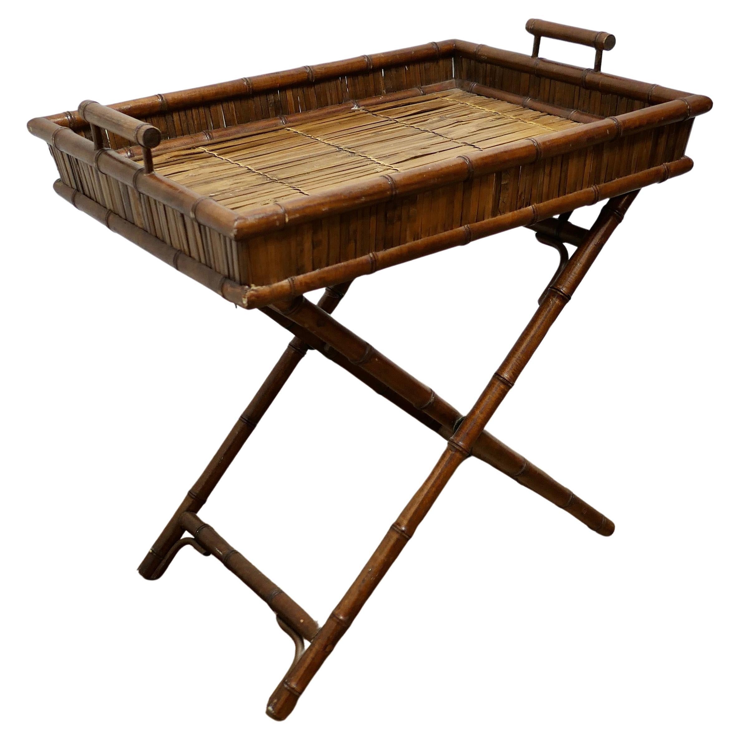 Bamboo Butlers Tray on Stand