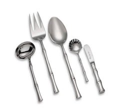 Bamboo by Ricci Stainless Steel Flatware Tableware Set Service 12 New 65 Pcs
