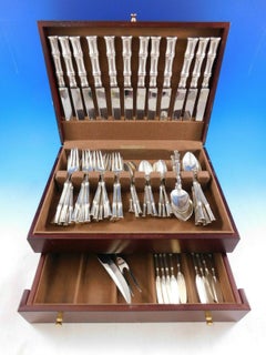 Bamboo by Tiffany & Co. Sterling Silver Flatware Set 12 Service 74 Pcs Dinner