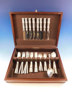Bamboo by Tiffany & Co. Sterling Silver Flatware Set Service 40 Pieces Dinner