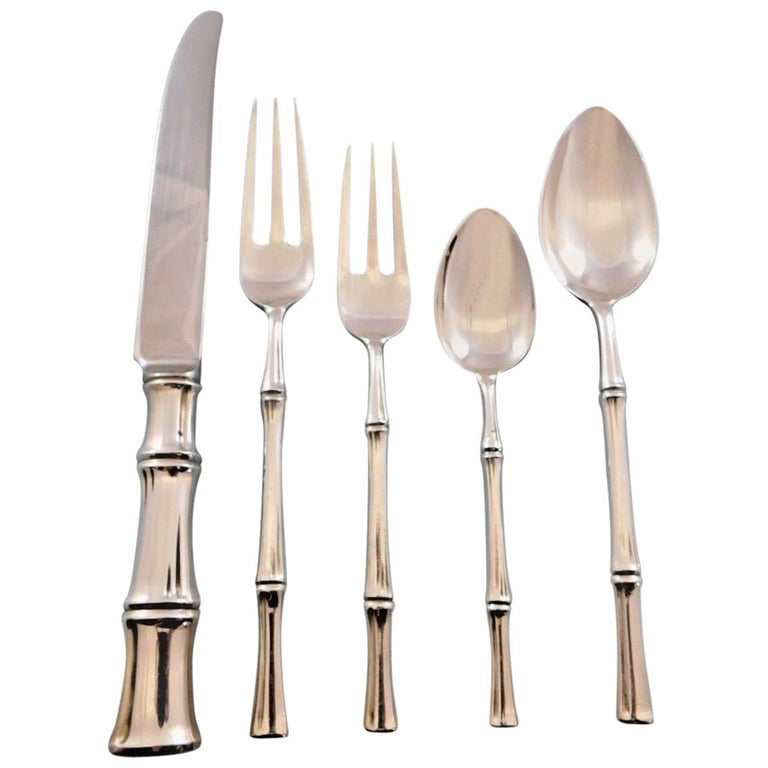 Bamboo by Tiffany and Co. Sterling Silver Flatware Set Service 40