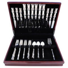 Bambú by Tiffany Juego de cubiertos de plata de ley para 6 Servicio de cena de 31 piezas Bambú by Tiffany Juego de cubiertos de plata de ley para 6 Servicio de cena de 31 piezas