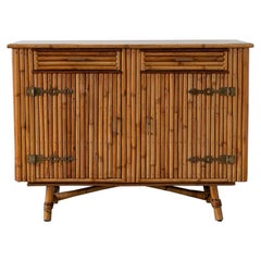 Bamboo Cabinet Attributed to Audoux Minet