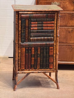 Bamboo Cabinet With Book-Front Door