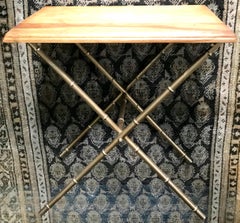 Gilt Bamboo Campaign Table