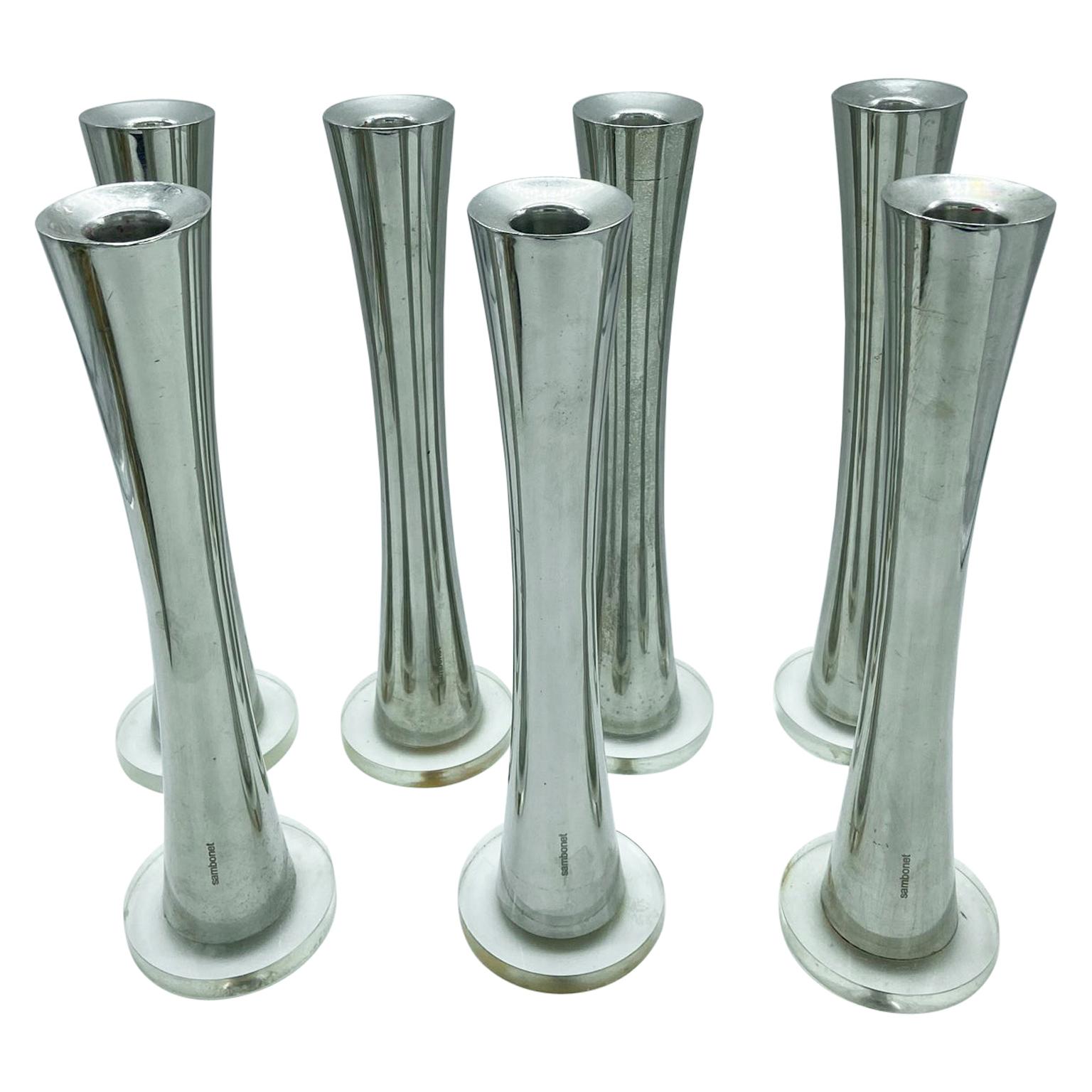 Bamboo Candleholders from Sambonet, Set of 7