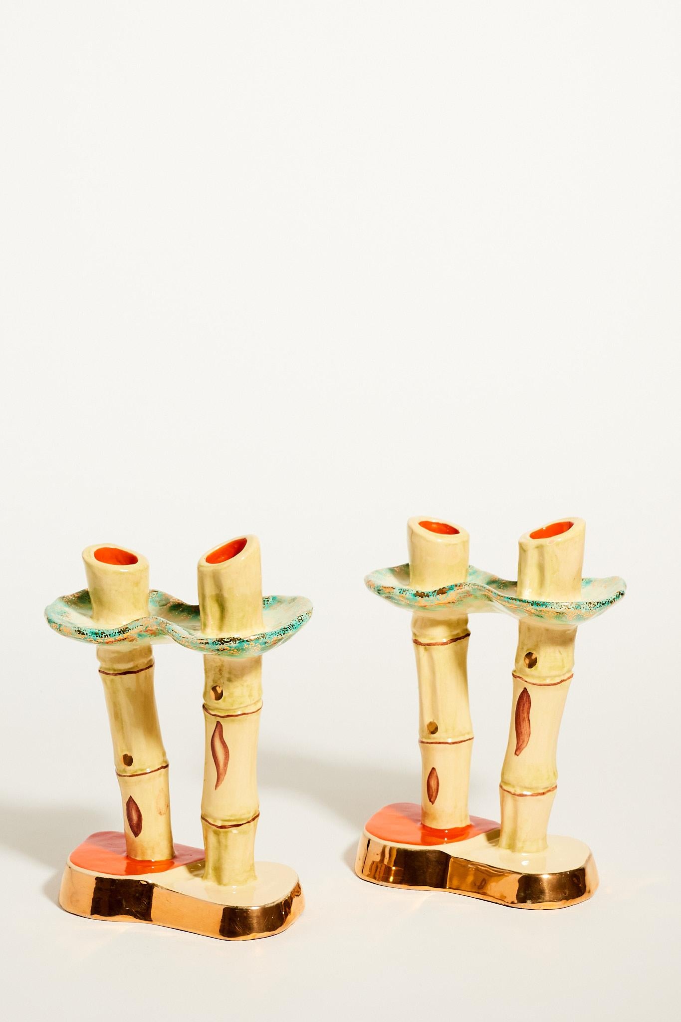 bamboo candle holders