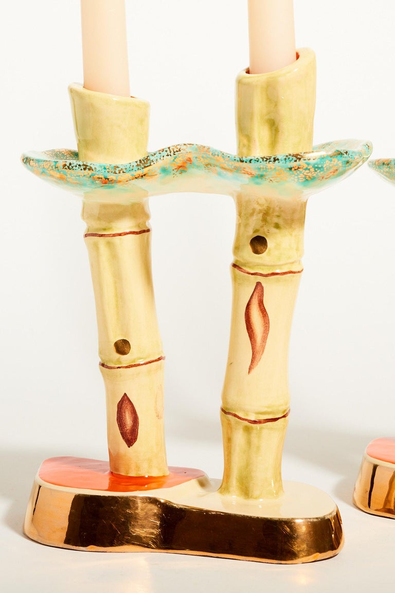 Bamboo Candlestick Holders For Sale at 1stDibs