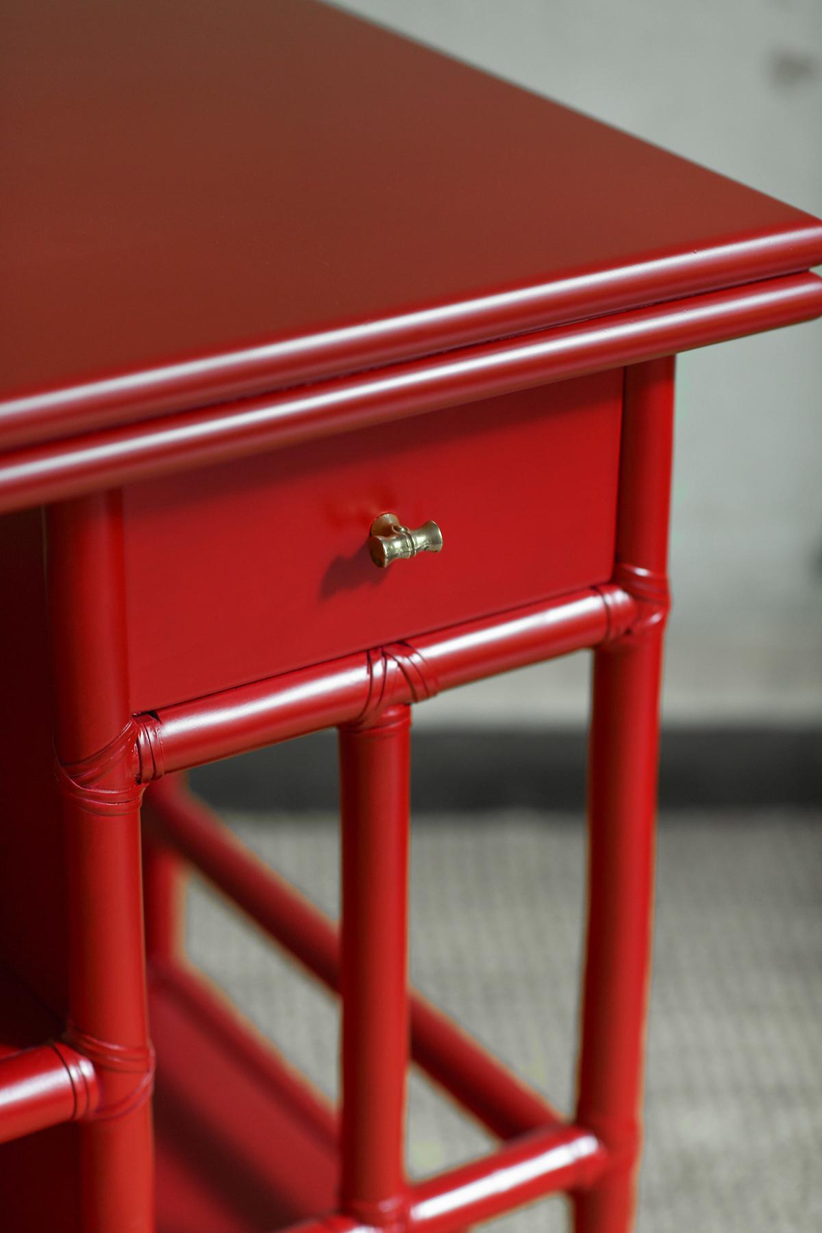 Bamboo cart server buffet – Lyda Levi for McGuire San Francisco 1970 For Sale 2