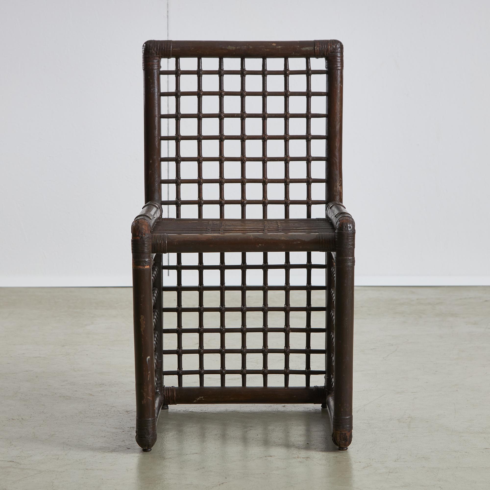 Mid-Century Modern Bamboo Chair, Basilian I Series by Afra e Tobia Scarpa for B&B Maxalto, 1970s