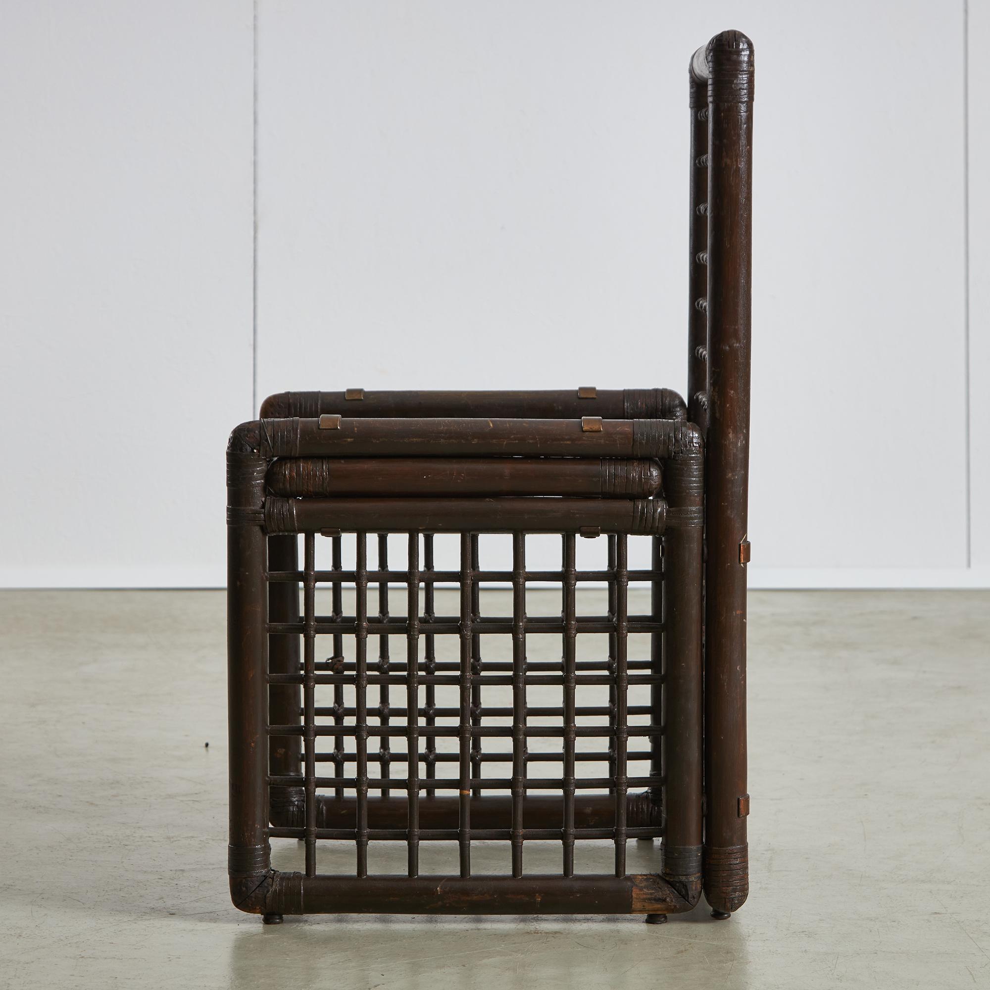 Italian Bamboo Chair, Basilian I Series by Afra e Tobia Scarpa for B&B Maxalto, 1970s