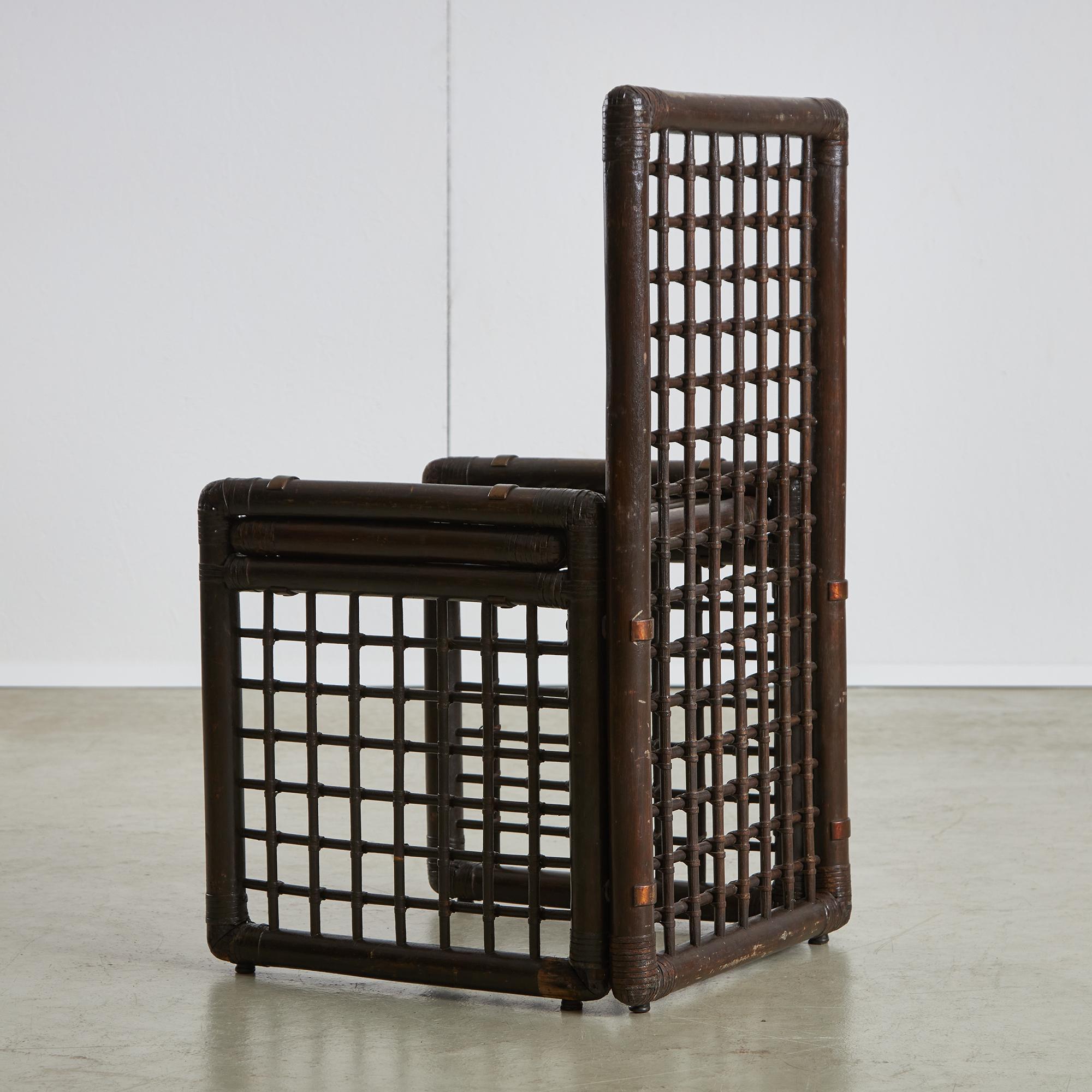 Bamboo Chair, Basilian I Series by Afra e Tobia Scarpa for B&B Maxalto, 1970s In Good Condition In Budapest, HU