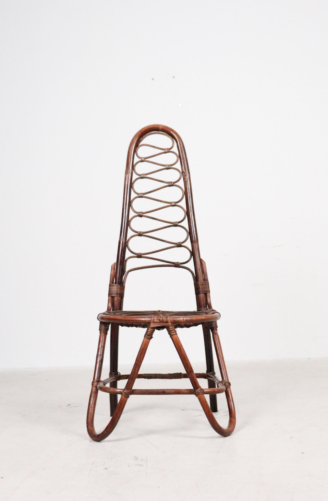 Bamboo Chair by Dirk Van Sliedrecht for Rohe Noordwolde  Sweden 1960s. For Sale 7
