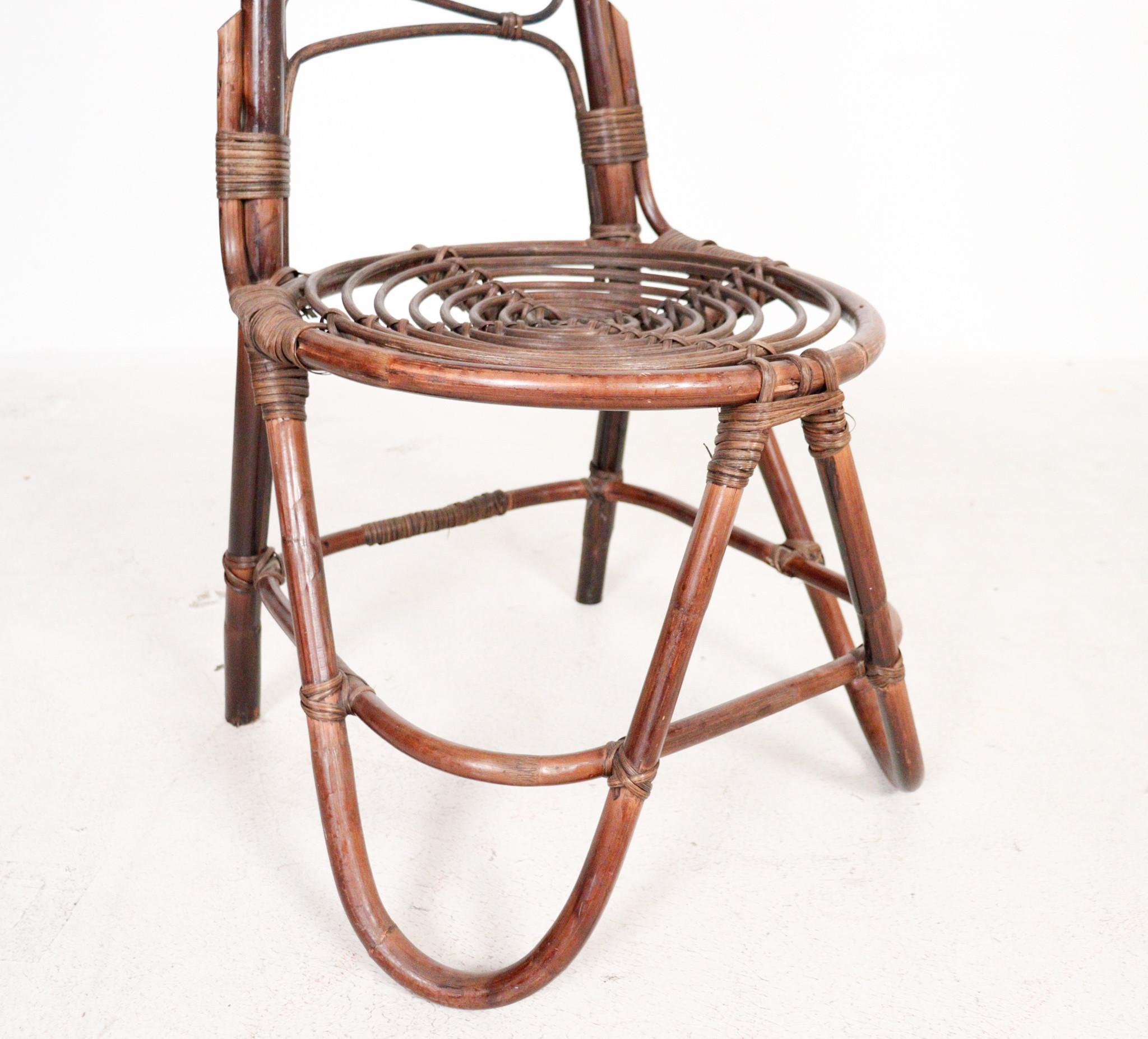Bamboo chair by Dirk Van Sliedrecht, 1960s, dimensions approx.: H. 111 cm, W.
42 cm, D. 49 cm.
