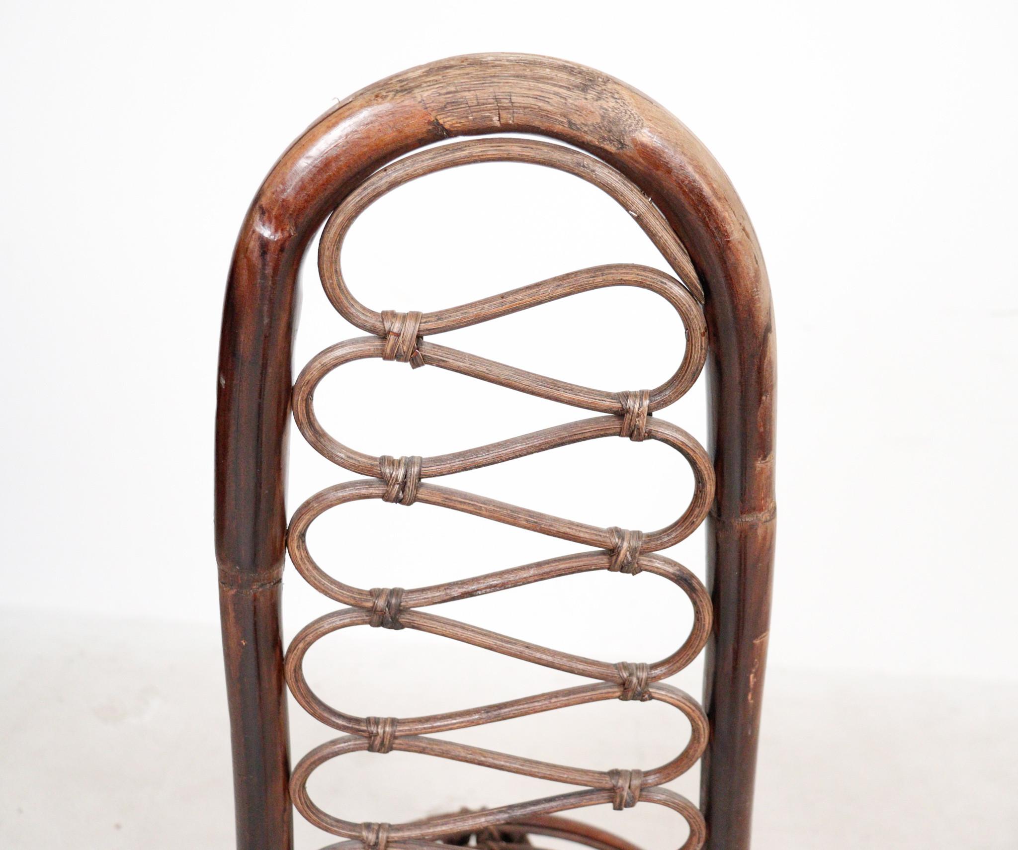 Bamboo Chair by Dirk Van Sliedrecht for Rohe Noordwolde  Sweden 1960s. For Sale 1